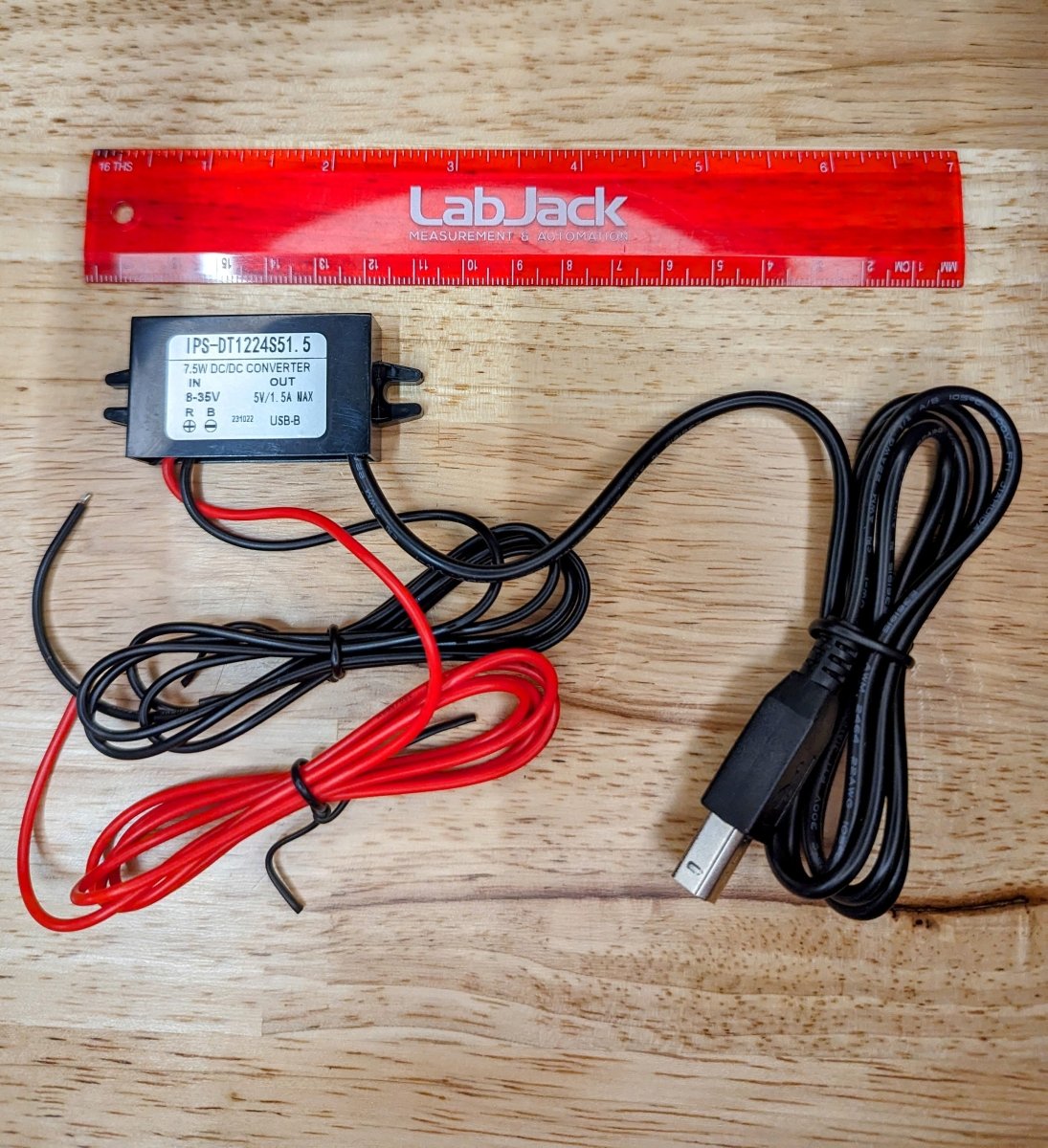 12/24 VDC to USB Power Adapter - LabJack
